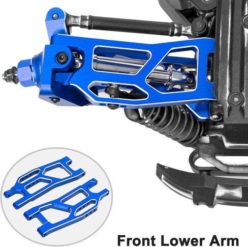 Aluminum Suspension Arms Front Rear and Upper Lower Suspension Arms for Traxxas 1/16 Mini XRT Monster Truck Upgrade (Blue) in Saudi Arabia