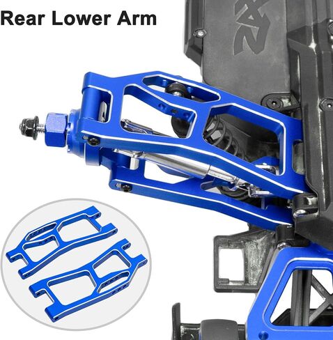 Aluminum Suspension Arms Front Rear and Upper Lower Suspension Arms for Traxxas 1/16 Mini XRT Monster Truck Upgrade (Blue) in Saudi Arabia