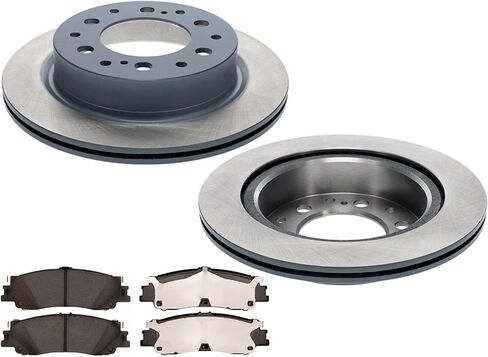 Rear Coated Disc Brake Rotors & Pads Replacement Parts For Toyota Tacoma SR SR5 2024-2025 2.4L in Kuwait