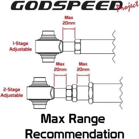 Godspeed AK-146 أذرع التحكم العلوية الخلفية القابلة للتعديل، سبائك الصلب، محامل كروية، متوافقة مع Scion tC (ANT10) 2005-2010 in Kuwait