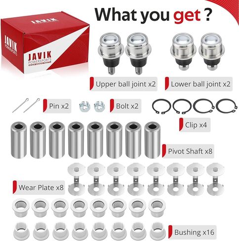 JAVIK Front Ball Joint And A Arm Bushing Kit For Can-Am Maverick Trail Sport 800 900 1000 800R 1000R X3 Turbo 2017-2024 in Kuwait