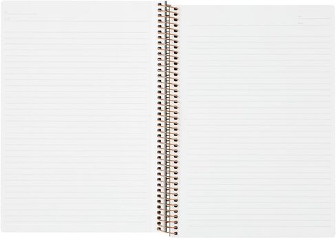 Maruman Spiral Note Basic Lined Notebook- B5, 9.92" x 7.44", 150 Sheets / 300 Pages, 6.5mm Narrow Ruled Journal, Perforated Pages & Wire-Bound to Lay Flat, Sturdy Black Kraft Cover, Made in Japan in Kuwait
