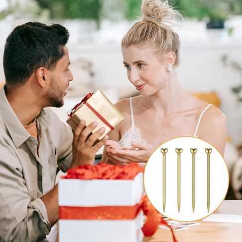 YUXIANLB 4 Pieces Heart Shaped Pens, Retractable Metal Decorative Ballpoint Pens, 1.0 mm Black Ink, Cute Pens Gifts for Women School Office Wedding Bridal Shower Baby Shower (Gold) in Kuwait