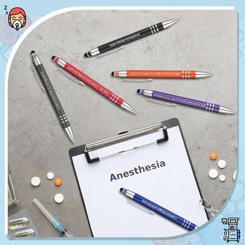 12 Pcs Bulk Crna Anesthesiologist Theme Pens Nurse Week National Anesthesia Tech Week Gifts Anesthesiology Gifts for Your Favorite Nurse Doctor Assistant Pacu Anesthetist Surgeon in Saudi Arabia