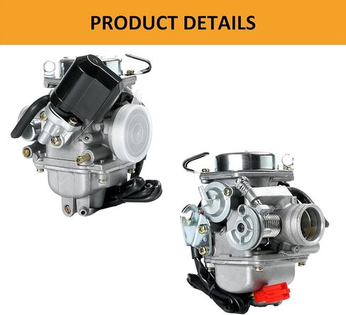 GY6 150cc Carburetor Compatible for PD24J Carb 4 Stroke 125cc 152QMI 152QMJ 157QMJ Engines Electric Choke Motorcycle ATV Go Karts Scooter Kazuma Taotao Roketa with Air Fuel Filter in Saudi Arabia