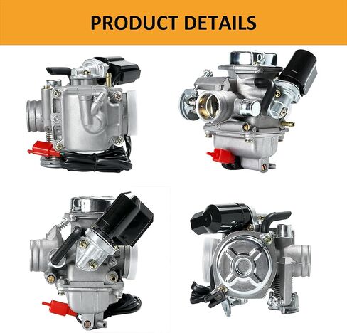 GY6 150cc Carburetor Compatible for PD24J Carb 4 Stroke 125cc 152QMI 152QMJ 157QMJ Engines Electric Choke Motorcycle ATV Go Karts Scooter Kazuma Taotao Roketa with Air Fuel Filter in Saudi Arabia
