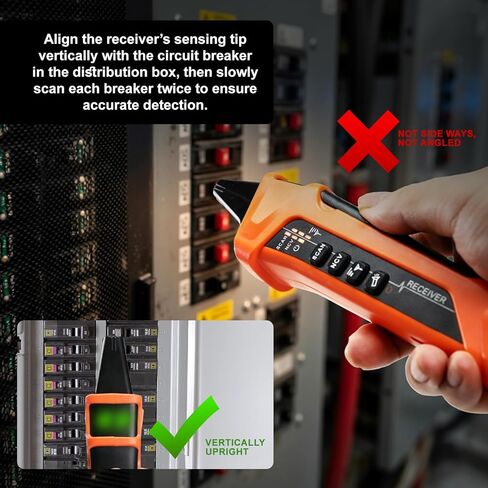 Circuit Breaker Finder Detector with LCD Display, AI Smart Mode, GFCI Outlet Tester, Electrical Circuit Tracer Tool with NCV Test – Includes Carrying Case and Adapters, Rechargeable Function in Kuwait