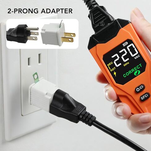 Circuit Breaker Finder Detector with LCD Display, AI Smart Mode, GFCI Outlet Tester, Electrical Circuit Tracer Tool with NCV Test – Includes Carrying Case and Adapters, Rechargeable Function in Kuwait