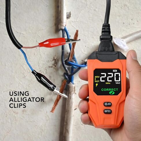 Circuit Breaker Finder Detector with LCD Display, AI Smart Mode, GFCI Outlet Tester, Electrical Circuit Tracer Tool with NCV Test – Includes Carrying Case and Adapters, Rechargeable Function in Kuwait