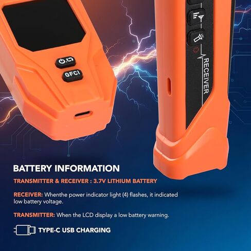 Circuit Breaker Finder Detector with LCD Display, AI Smart Mode, GFCI Outlet Tester, Electrical Circuit Tracer Tool with NCV Test – Includes Carrying Case and Adapters, Rechargeable Function in Kuwait