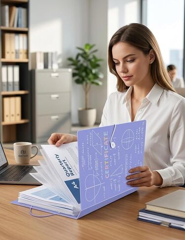 Portfolio Binder with Plastic Sleeves Clear Sheet Protectors 8.5 x 11 Presentation Folders Protector Folder Binder Document Organizer for Certificate,Art,Letter,A4 Size, 1 Pack - Blue in Kuwait