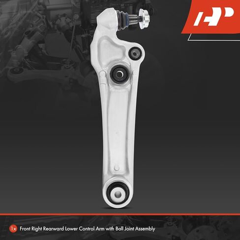 A-Premium Front Right Rearward Lower Control Arm, with Ball Joint & Bushing, Compatible with Jaguar XE 2017-2020, XF 2016-2022, RWD in Kuwait