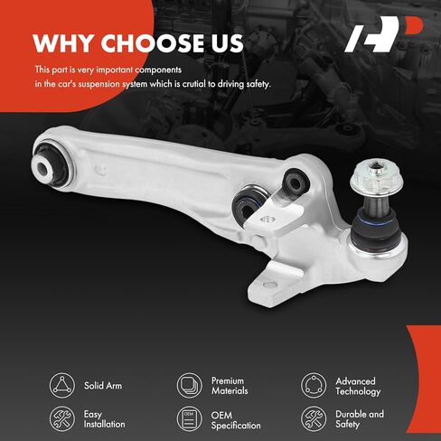 A-Premium Front Right Rearward Lower Control Arm, with Ball Joint & Bushing, Compatible with Jaguar XE 2017-2020, XF 2016-2022, RWD in Kuwait