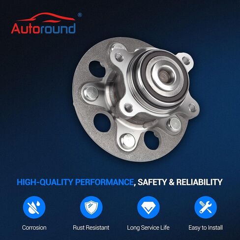 Autoround 512322 Rear Wheel Bearing and Hub Assembly Fit for 2006-2012 Honda Civic Hybrid, 2009-2012 Civic Hybrid-L, 5 Lugs w/ABS in Kuwait
