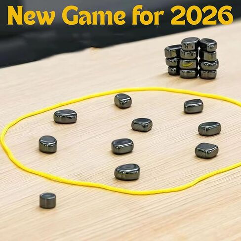 NCA - Large Magnetic Chess Game with String | Magnet Game with 20 pcs Stone | Strategy Puzzle Game for Family Party Travel, 2 Player Tabletop Strategy Games, Magnet Board Game Party Favors for Adults in Kuwait