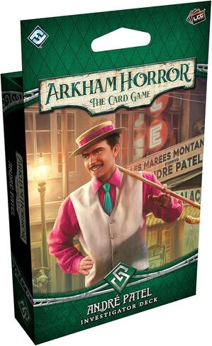Asmodee Arkham Horror: The Card Game André Patel Investigator Deck - Rogue Role Deck with Extra Actions & Versatility, Ages 14+, 1-4 Players, 45+ Min Playtime in Kuwait