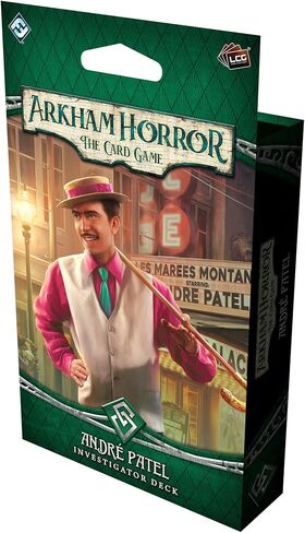 Asmodee Arkham Horror: The Card Game André Patel Investigator Deck - Rogue Role Deck with Extra Actions & Versatility, Ages 14+, 1-4 Players, 45+ Min Playtime in Kuwait