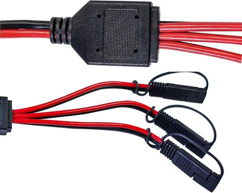 كابل موصل طاقة السيارات 12AWG SAE DC، كابل تمديد 1 إلى 3 SAE، مناسب لتوصيل البطارية الشمسية ونقلها - 40 سم in Kuwait