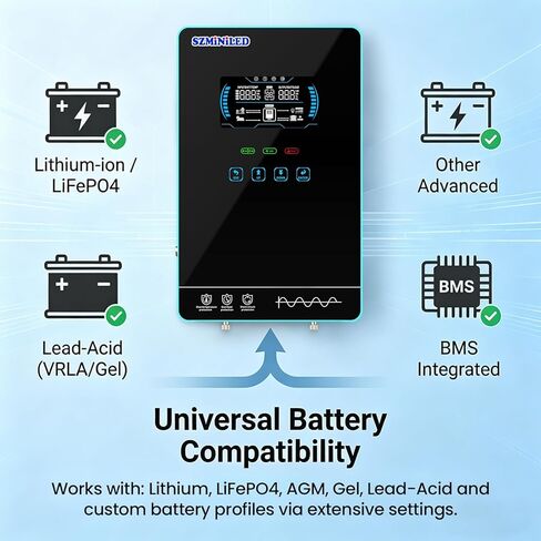 4000W 24V Hybrid Solar Inverter: Pure Sine Wave 8000W Peak 140A MPPT (5600W PV) Controller - Battery or Battery-Less Mode Ultra-Safe Home Backup & Emergency Power for Essential Circuits in Saudi Arabia