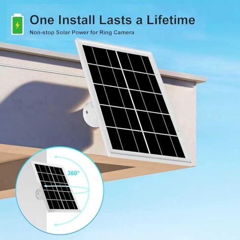 7W Solar Panel for Security Camera for DC 5V Outdoor Rechargeable Battery Camera, 360° Adjustable Security Mount - 10FT Micro USB & USB-C Cable,4 Pack in Saudi Arabia