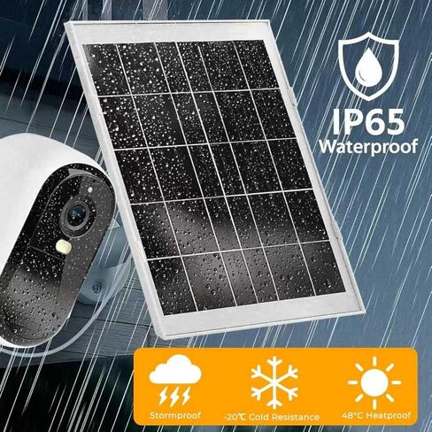 7W Solar Panel for Security Camera for DC 5V Outdoor Rechargeable Battery Camera, 360° Adjustable Security Mount - 10FT Micro USB & USB-C Cable,4 Pack in Saudi Arabia