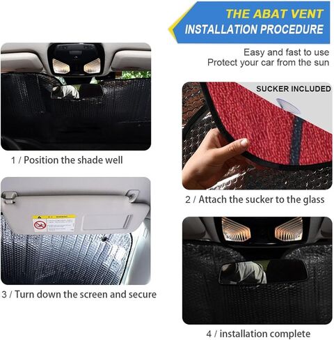 Car Windshield Sunshade, Red Spiders Web Retro Reflective Sun Shade Automotive Sun Screen Visor for Summer Fits Sedan SUV in Saudi Arabia