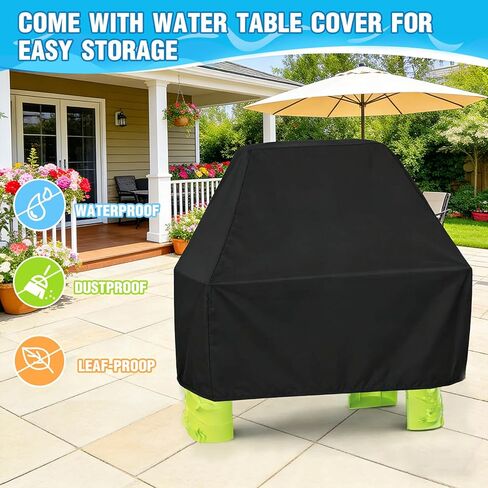 JONEG 3-Tier Water Table for Toddlers with Pump, Table Cover - Sand Activity Sensory Playset, Outdoor Outside Pool Backyard Summer Toys, Gifts for Age 1 2 3 4 5 8 Year Old Kids Boys Girls in Saudi Arabia