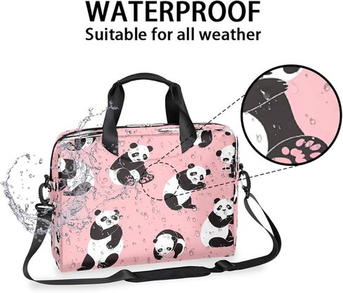 Laptop Bag Funny Panda Animal Laptop Case Sleeve Messenger Bags with Shoulder Strap Briefcase for Laptop 13 14 14.5 15.6 16 in in Saudi Arabia