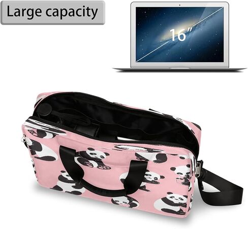 Laptop Bag Funny Panda Animal Laptop Case Sleeve Messenger Bags with Shoulder Strap Briefcase for Laptop 13 14 14.5 15.6 16 in in Saudi Arabia