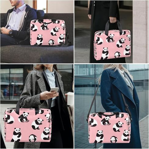 Laptop Bag Funny Panda Animal Laptop Case Sleeve Messenger Bags with Shoulder Strap Briefcase for Laptop 13 14 14.5 15.6 16 in in Saudi Arabia