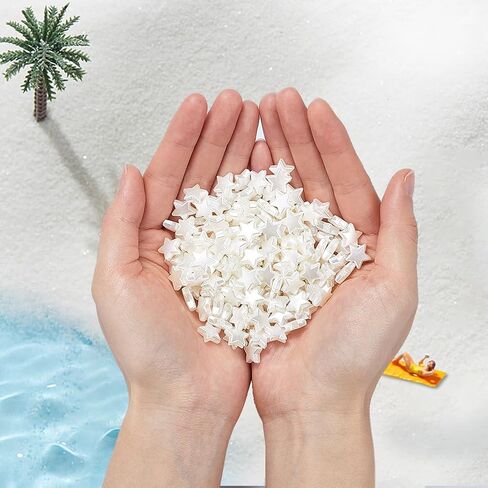 400 قطعة من خرز النجوم البيضاء من SUNNYCLUE خرز نجوم بلاستيكي صغير لؤلؤ تقليد الخماسي علم الفلك خرزة خماسية مدببة لقلادة القرط DIY وسوار صنع المجوهرات للنساء والرجال ومستلزمات صياغة الإكسسوارات in Kuwait