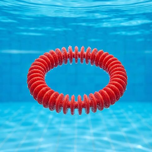Abaodam 4pcs Colorful Swim Rings, Pool Diving Soft Plastic Underwater Training Rings for Safe Swimming Practice and Summer Water Games in Kuwait