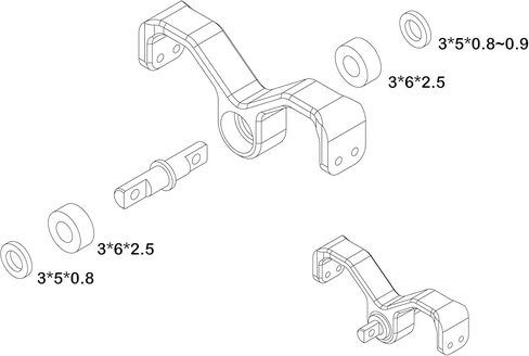 هيكل MEUS RACING من التيتانيوم LCG هيكل MD24 لترقيات الزاحف المحورية SCX24 1/24 RC (هيكل MD24) in Kuwait