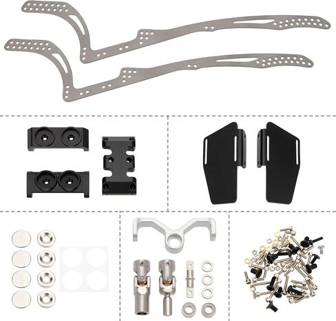 هيكل MEUS RACING من التيتانيوم LCG هيكل MD24 لترقيات الزاحف المحورية SCX24 1/24 RC (هيكل MD24) in Kuwait