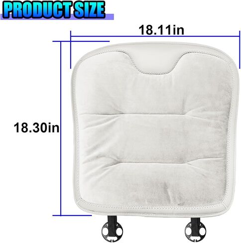 Craedli Car Seat Cushion, Comfortable Warm Flannel Auto Driver Seat Protector Pad, Winter Non-Slip Vehicle Front Seats Cushion Decoration Accessories for Car SUV Truck (White) in Saudi Arabia
