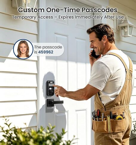 Veise Keyless Entry Door Lock with 2 Lever Handles, Electronic Backlit Keypad Deadbolt Set for Front Door, Smart Digital, Anti-Peeping & One-time Code, Auto-Lock, Easy Installation, Matte Black in Saudi Arabia