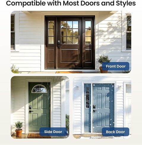 Veise Keyless Entry Door Lock with 2 Lever Handles, Electronic Backlit Keypad Deadbolt Set for Front Door, Smart Digital, Anti-Peeping & One-time Code, Auto-Lock, Easy Installation, Matte Black in Saudi Arabia