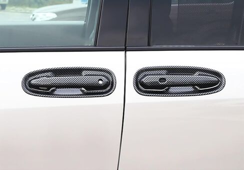 Exterior Door Handle and Bowl Cover Trims Compatible with Toyota Sienna 2026 2025 2024-2021, ABS Protector Decoration Car Accessories, 8PCS, Carbon Fiber Pattern in Kuwait