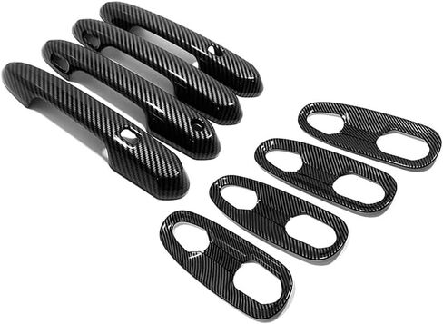 Exterior Door Handle and Bowl Cover Trims Compatible with Toyota Sienna 2026 2025 2024-2021, ABS Protector Decoration Car Accessories, 8PCS, Carbon Fiber Pattern in Kuwait