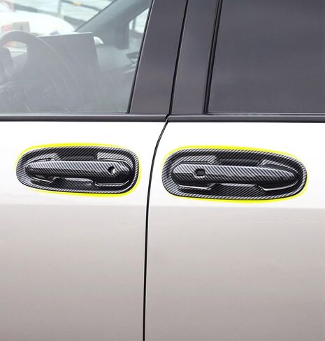 Exterior Door Handle and Bowl Cover Trims Compatible with Toyota Sienna 2026 2025 2024-2021, ABS Protector Decoration Car Accessories, 8PCS, Carbon Fiber Pattern in Kuwait