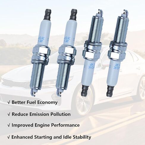 18875-08085 Spark Plug 4 pcs Set, Compatible With Hyundai Sonata 2020-2021 Kia K5 2021 1.6L L4,Replace OE# 18875-08085 1887508085- Exact OEM Replacement in Saudi Arabia