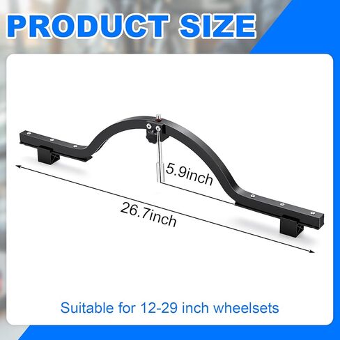 Tellegloww Wheel Alignment Tool Professional Adjustable Steering Wheel Level Alignment Gauge Compatible with 12 to 29 Inch for Measuring Dish on Road Bike, Mountain Bike, BMX Dish Measurement in Kuwait