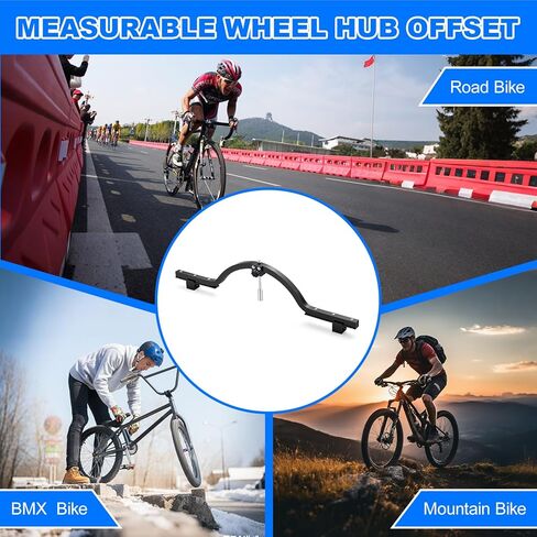 Tellegloww Wheel Alignment Tool Professional Adjustable Steering Wheel Level Alignment Gauge Compatible with 12 to 29 Inch for Measuring Dish on Road Bike, Mountain Bike, BMX Dish Measurement in Kuwait