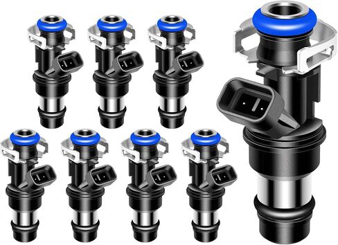 4 Holes 8PCS FJ315 Fuel Injectors Compatible with Chevy Silverado Suburban Tahoe for GMC Sierra Yukon for Cadillac Escalade for Buick for Hummer for Isuzu - Replace 17113698 17113553 in Saudi Arabia