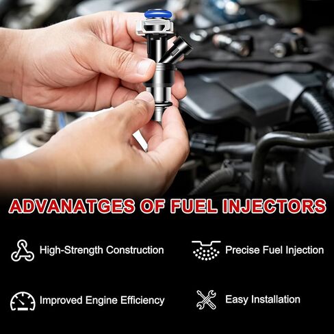 4 Holes 8PCS FJ315 Fuel Injectors Compatible with Chevy Silverado Suburban Tahoe for GMC Sierra Yukon for Cadillac Escalade for Buick for Hummer for Isuzu - Replace 17113698 17113553 in Saudi Arabia