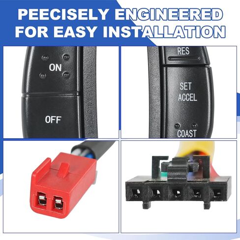 Steering Wheel Mounted Cruise Control Switch Buttons Kit 1C3A9D809AA Compatible with Ford F-150/250/350 Super Duty 1997-2004, 1999-2007 E-150/250/350/450/550, Excursion, Expedition in Kuwait