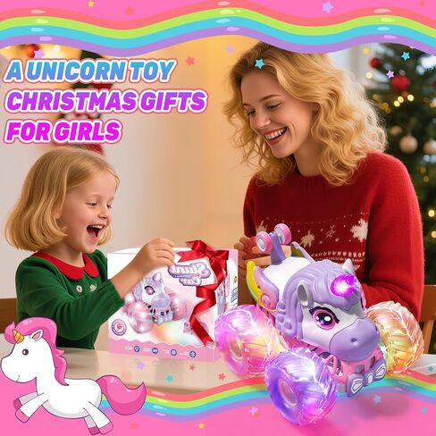 Gohero Unicorn Monster Truck, 2.4GHz Remote Control Monster Truck Unicorn Toys for Girls Age 4-6, 1:20 Scale Pink Monster Trucks with Light & Music, 3 4 5 6 7 8 Year Old Girl Chritmas Birthday Gifts in Saudi Arabia