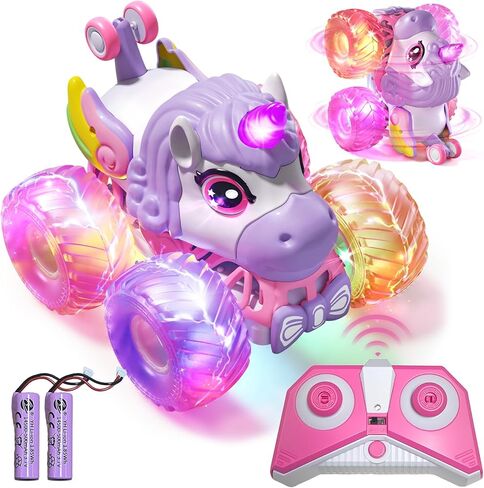 Gohero Unicorn Monster Truck, 2.4GHz Remote Control Monster Truck Unicorn Toys for Girls Age 4-6, 1:20 Scale Pink Monster Trucks with Light & Music, 3 4 5 6 7 8 Year Old Girl Chritmas Birthday Gifts in Saudi Arabia