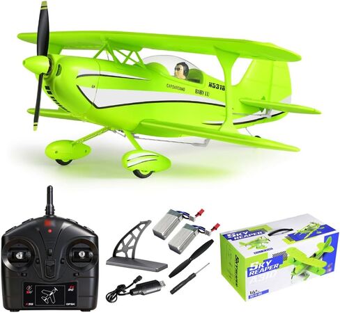 RC Plane 4CH A310 Biplane RC Airplane for Adults Beginners 3D/6G 1504 Brushless Motor Remote Control Plane EPP Foam 2.4G Fixed-Wing Model Plane with 2 Batteries in Saudi Arabia