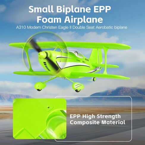 RC Plane 4CH A310 Biplane RC Airplane for Adults Beginners 3D/6G 1504 Brushless Motor Remote Control Plane EPP Foam 2.4G Fixed-Wing Model Plane with 2 Batteries in Saudi Arabia